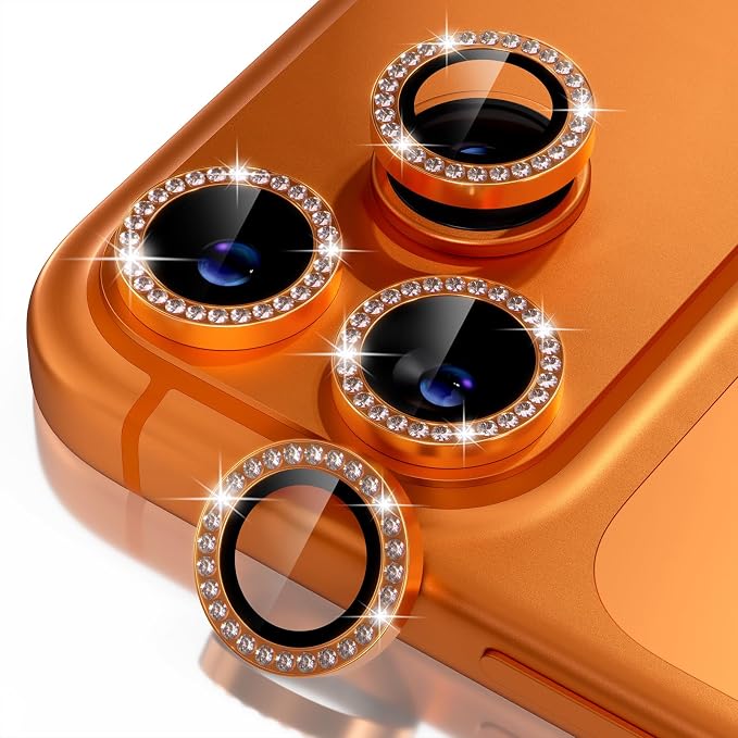 Misea Compatible for iPhone 17 Pro/iPhone 17 Pro Max Camera Lens Protector Bling by Misea