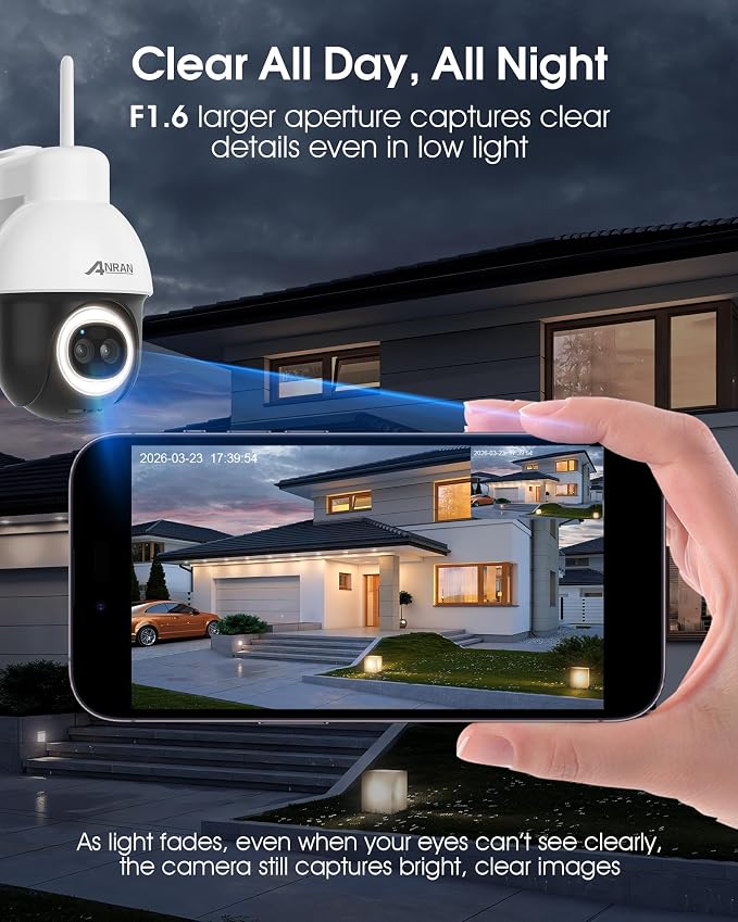 ANRAN AOV 24/7 Recording Solar Security Camera Outdoor, 5MP WiFi Surveillance - Image 9