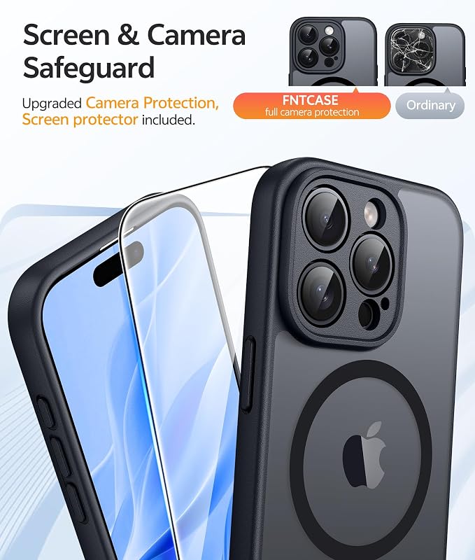 FNTCASE for iPhone 15 Pro Case: Translucent Matte Cases - Image 5