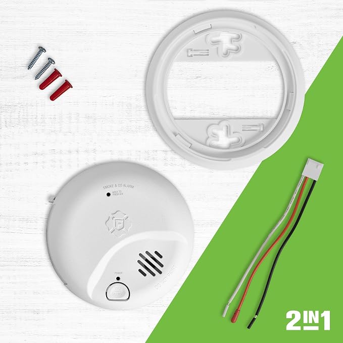 First Alert SMICO105-AC, Interconnect Hardwire Combination Smoke & Carbon - Image 3