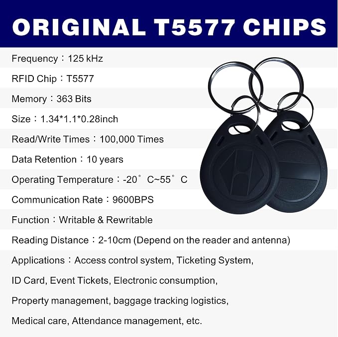 30pcs T5577 RFID Card 125khz RFID Card Writable 125khz Key Fob Compatible - Image 5