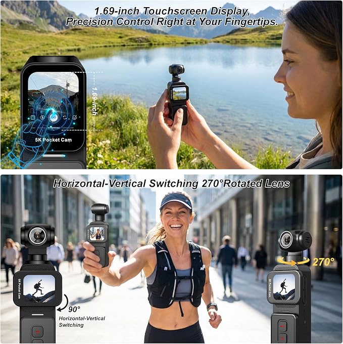 5K Pocket Vlogging Camera Body Camera - Image 5