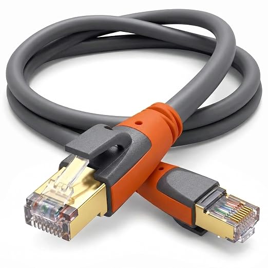 Cat 8 Ethernet Cable 10ft, High Speed LAN Cables 40Gbps 2000MHz Shielded by Plusivo