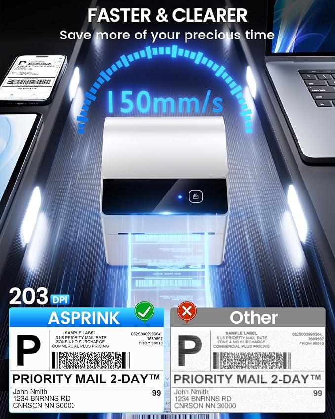 ASprink Bluetooth Shipping Label Printer - Image 3