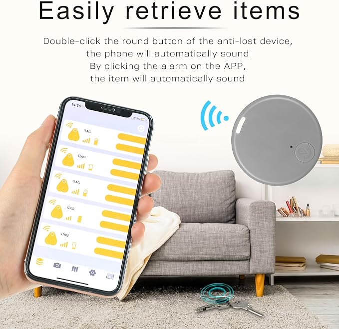 Konohan 5 Packs Smart Item Finder Portable Tracker GPS Tracking Mobile Anti - Image 4