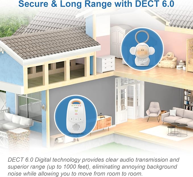 VTech DM1411 Audio Baby Monitor & Portable Soother Dual-Unit Rechargeable - Image 6