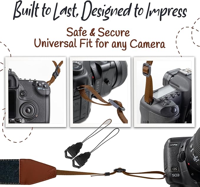 Art Tribute Camera Strap, Vintage Embroidered Neck Shoulder & Crossbody Camera - Image 7
