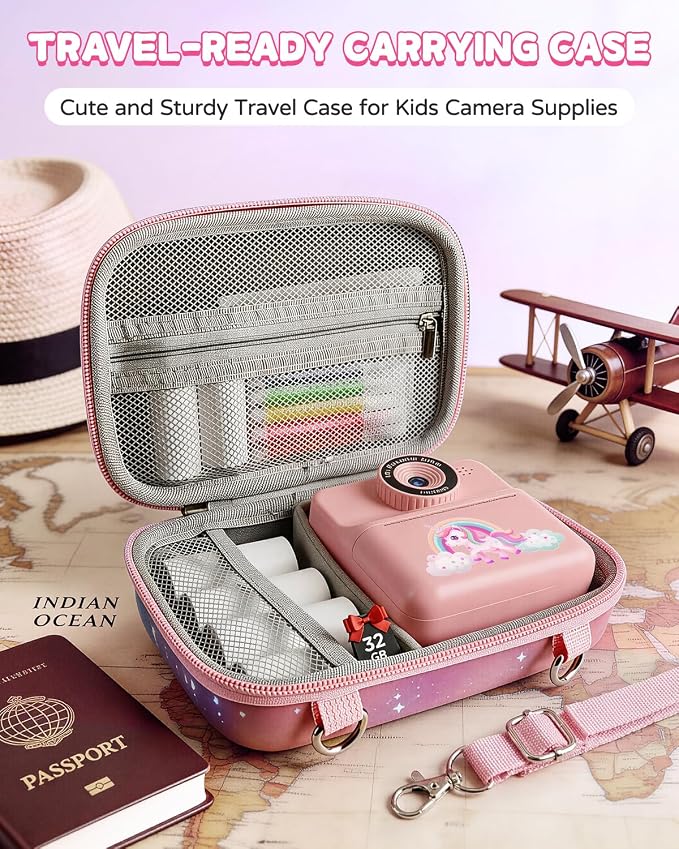 Kids Camera Instant Print with Carrying Case, Digital Selfie Camera with 6 - Image 6