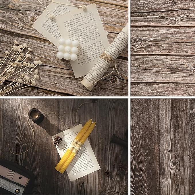 6PCS 12Patterns Photography Background Paper Wood Waterproof Food Photo - Image 6