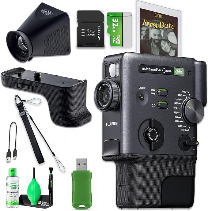 FUJIFILM instax mini Evo Cinema Hybrid Instant Camera Viewfinder, Hand Strap by FUJIFILM