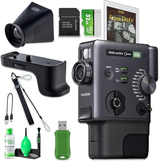 FUJIFILM instax mini Evo Cinema Hybrid Instant Camera Viewfinder, Hand Strap by FUJIFILM