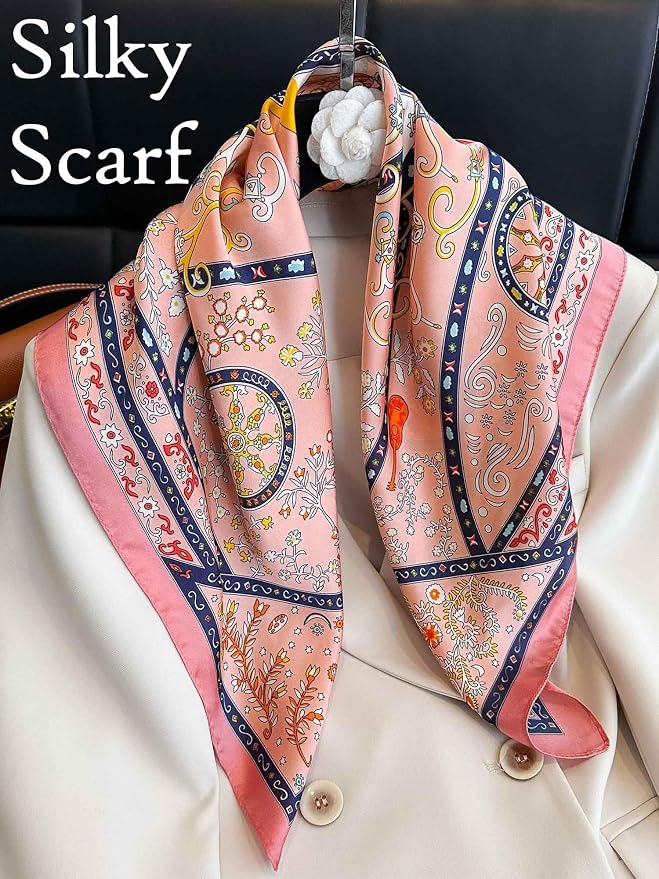 Silky Scarf for Women Lightweight Satin Bandanas Neck Hair Wrap For Sleeping - Image 3