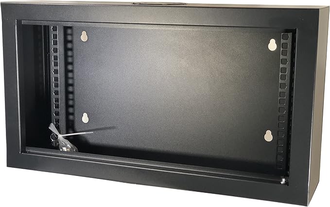 6U 19" Slim SoHo Wall Mount Rack Cabinet Enclosure 6" Depth - Image 2