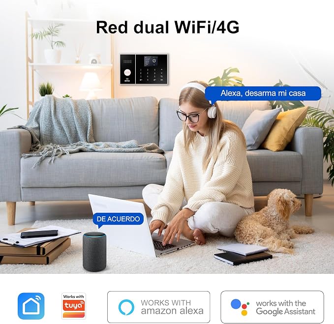 XUK Smart Home Security System, 4G/GSM &WiFi Wireless Alarm Kit - Image 4