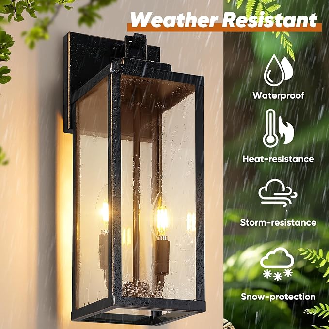 BesLowe 18” Upgraded Motion Sensor Outdoor Wall Lights, Dusk to Dawn Porch - Image 5