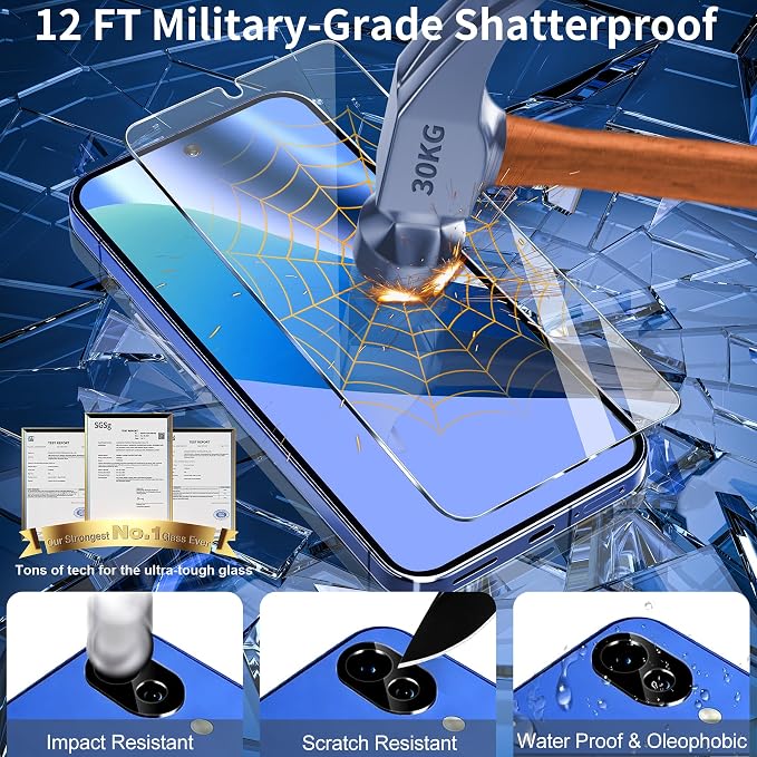 3 Pack for Google Pixel 10a Screen Protector Tempered Glass + 2 Pack Camera - Image 6