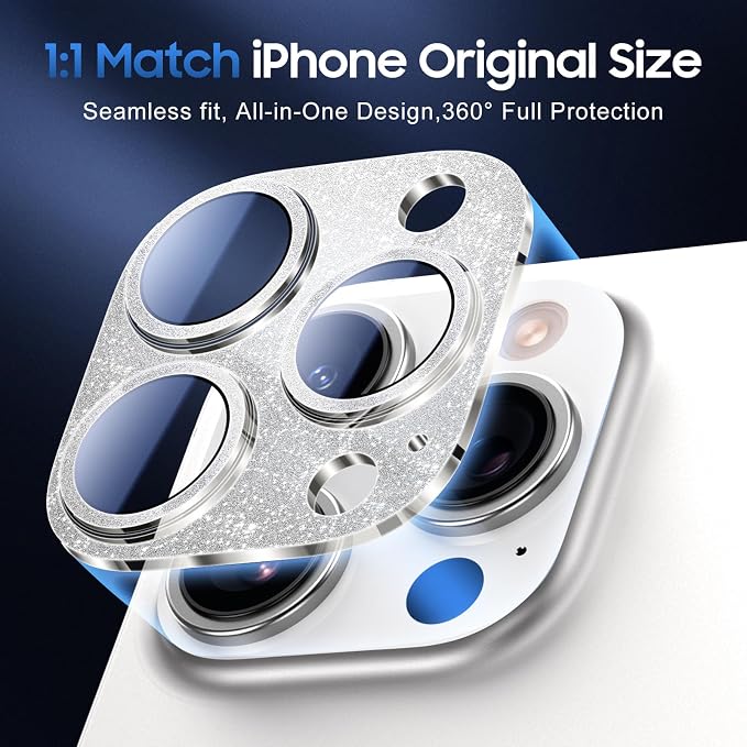 UniqueMe for 3 Pack iPhone 16 Pro/iPhone 16 Pro Max Camera Lens Protector - Image 5