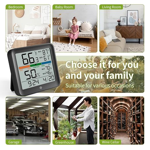 Indoor Thermometer Room Temperature Home Hygrometer Humidity Gauge, Accurate - Image 8