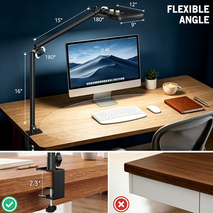 NiceVeedi 14" Soft Streaming Light, Dimmable Desk Ring Light - Image 7