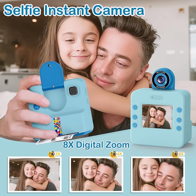 Nreonrick Kids Camera Instant Print, Selfie Toddler Digital Instant Camera - Image 2