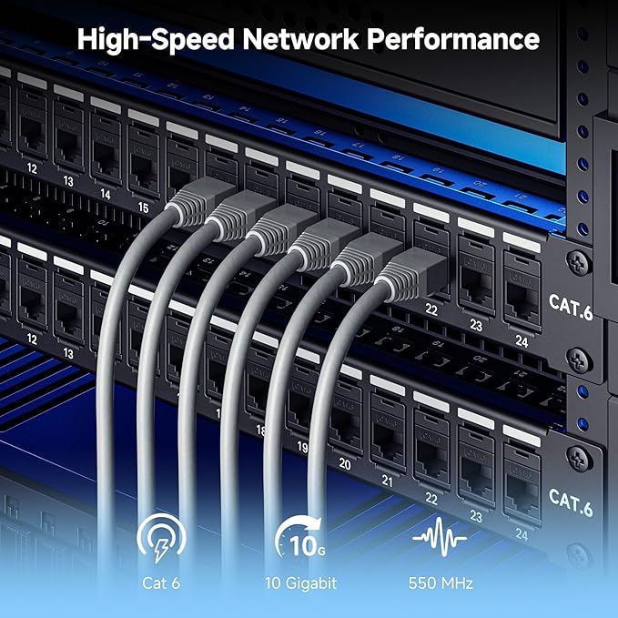 Cable Matters 1U 19-Inch 24-Port 10Gbps Cat6 Ethernet Patch Panel - Image 2