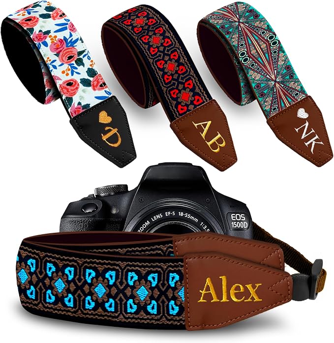 Art Tribute Custom Camera Strap Vintage Blue by ArtTribute