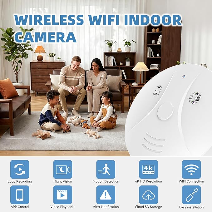 1080P HD Wireless Camera Smoke Detector - Image 2