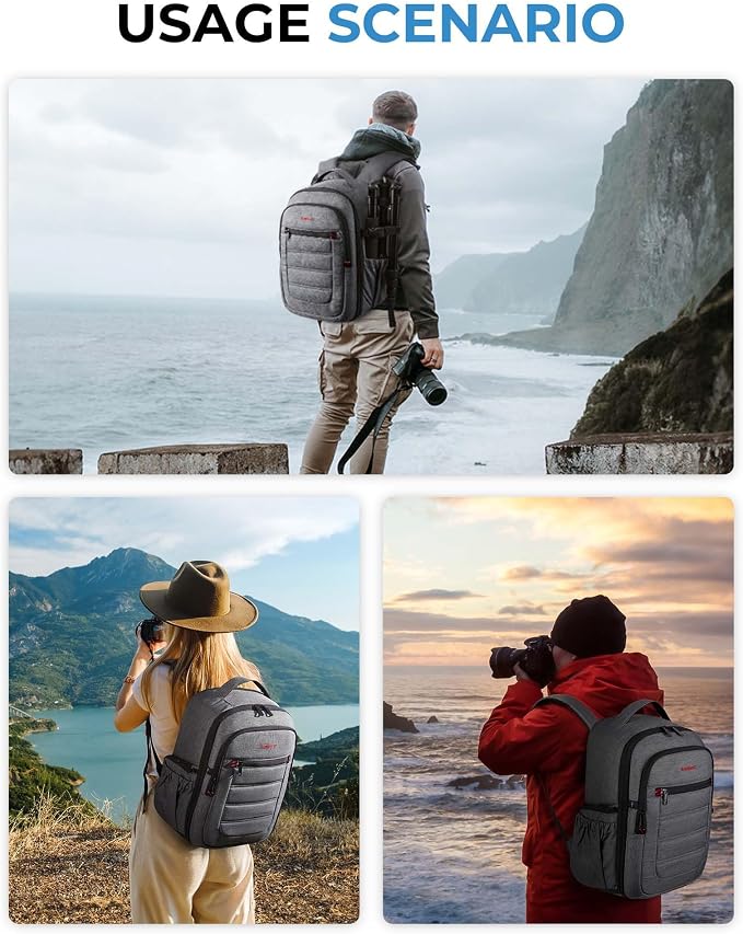 BAGSMART Camera Bag for DSLR, Waterproof Camera Backpacks for Photographers - Image 7