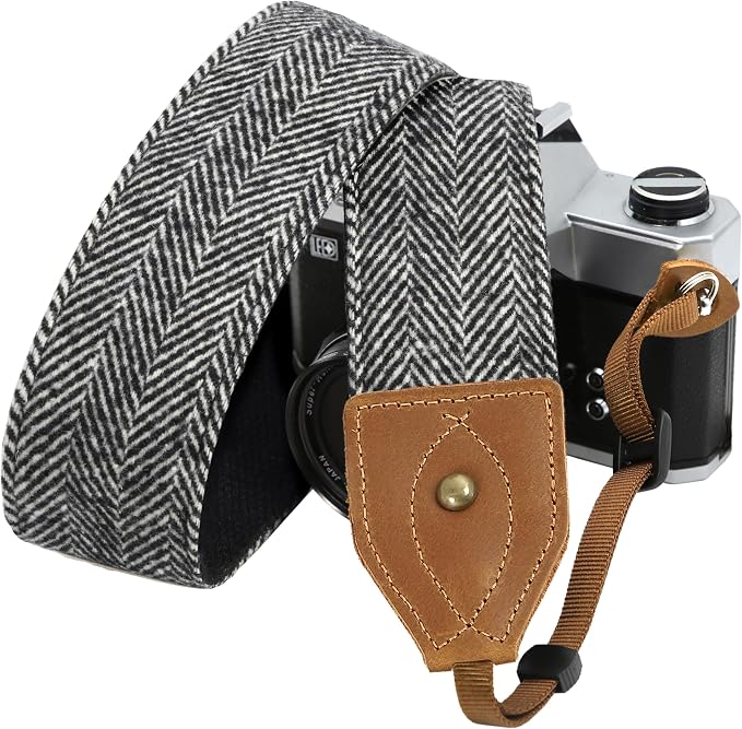 Padwa Lifestyle 2" Wide Classic Crazy Horse Art Cowhide Head Cotton Camera by PadwaLifestyleCameraStrap