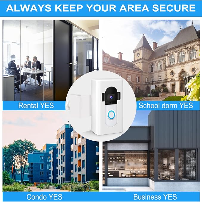Anti-Theft Video Doorbell Door Mount, Doorbell No-Drill Mount Fit - Image 4