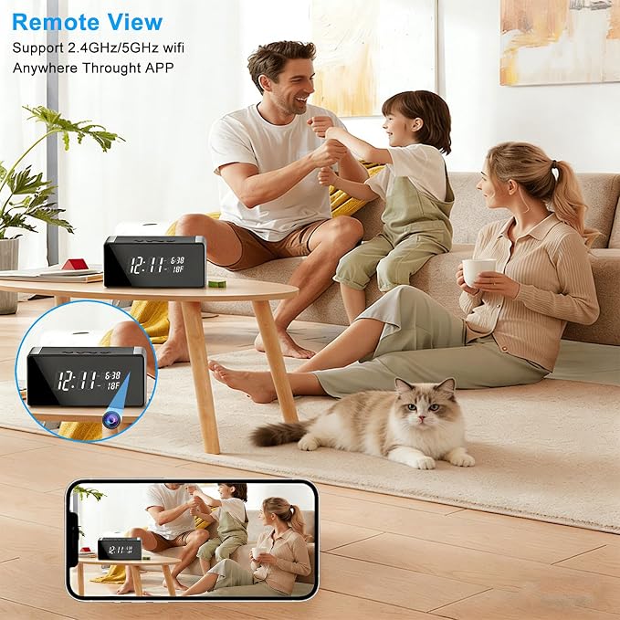 Hidden Camera Clock 4K HD WiFi, Wireless Camera - Image 2