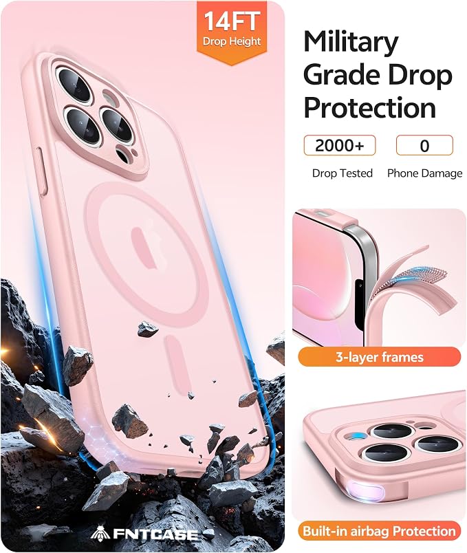 FNTCASE for iPhone 13 Pro Case: Magnetic Translucent Matte Slim Cases - Image 5