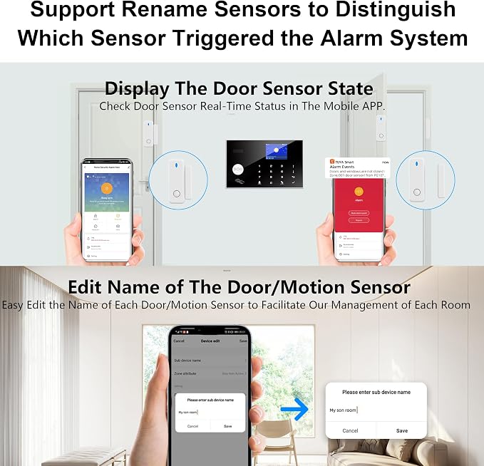 Home Security System with Camera, WiFi + GSM Home Alarm Kit with Phone App Alert - Image 6