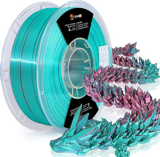 LOVOON 3D Printing Filament PLA, Silk Multicolor PLA Filament 1.75mm, DualColor by LOVOON