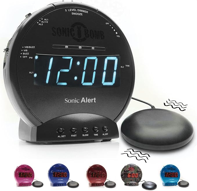 Sonic Alert Sonic Bomb Dual Alarm Clock by SonicAlert