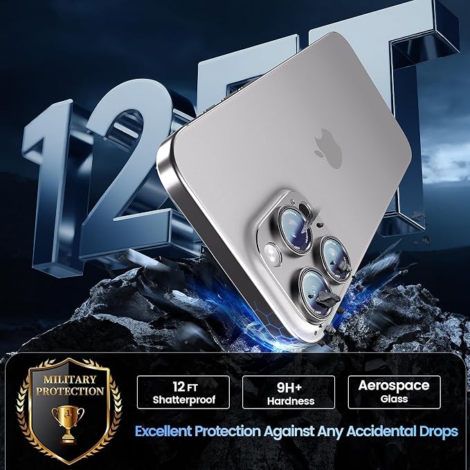 CACOE Camera Lens Protector for iPhone 15 Pro/15 Pro Max - Image 5