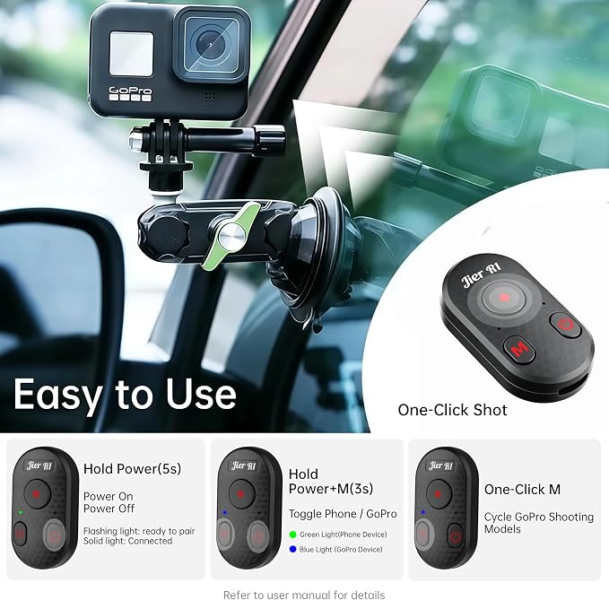Bluetooth Remote Control for iPhone Camera, GoPro Camera Shutter Remote - 65ft - Image 5