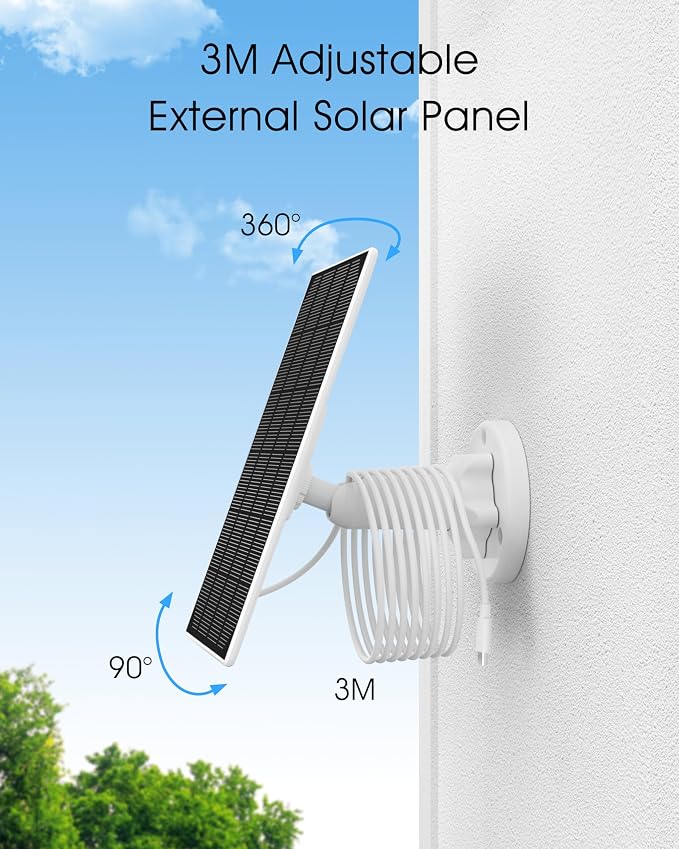 ANRAN 3W Solar Panel with 3M Micro USB & Type-C Port Cable, Compatible with - Image 5