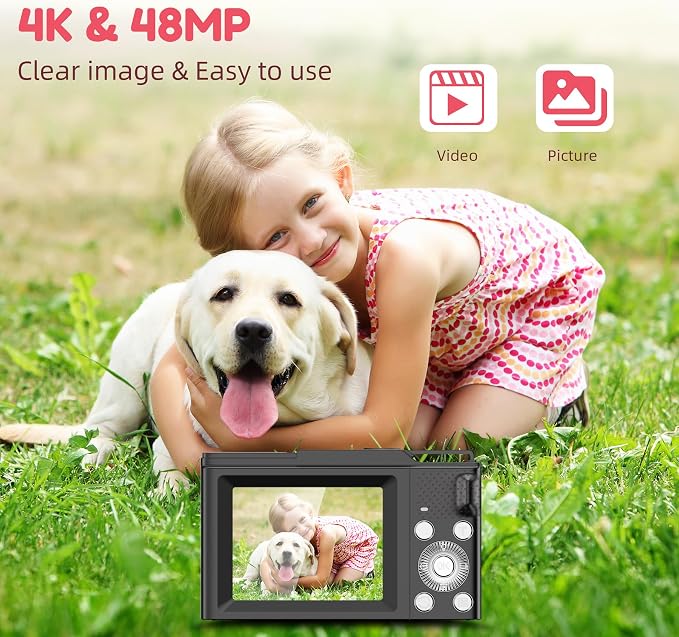 Digital Camera, FHD 4K Digital Point and Shoot Camera - Image 2