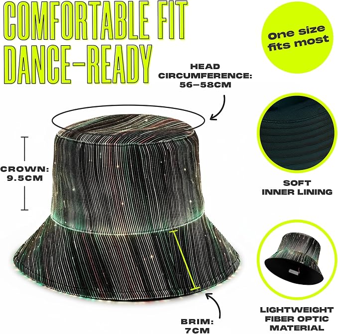 GloFX Bucket Hat – LED Light Up Rave Hat - Image 3