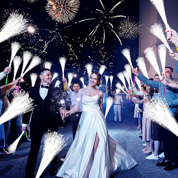 150 PCS White Fiber Optic Sticks, Glow Wands & Light Up Wands - Image 5