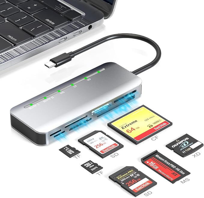 Memory Stick Pro Duo Card Reader, 7 in1 Memory Stick Pro Duo Adapter USB C by YeemiePro