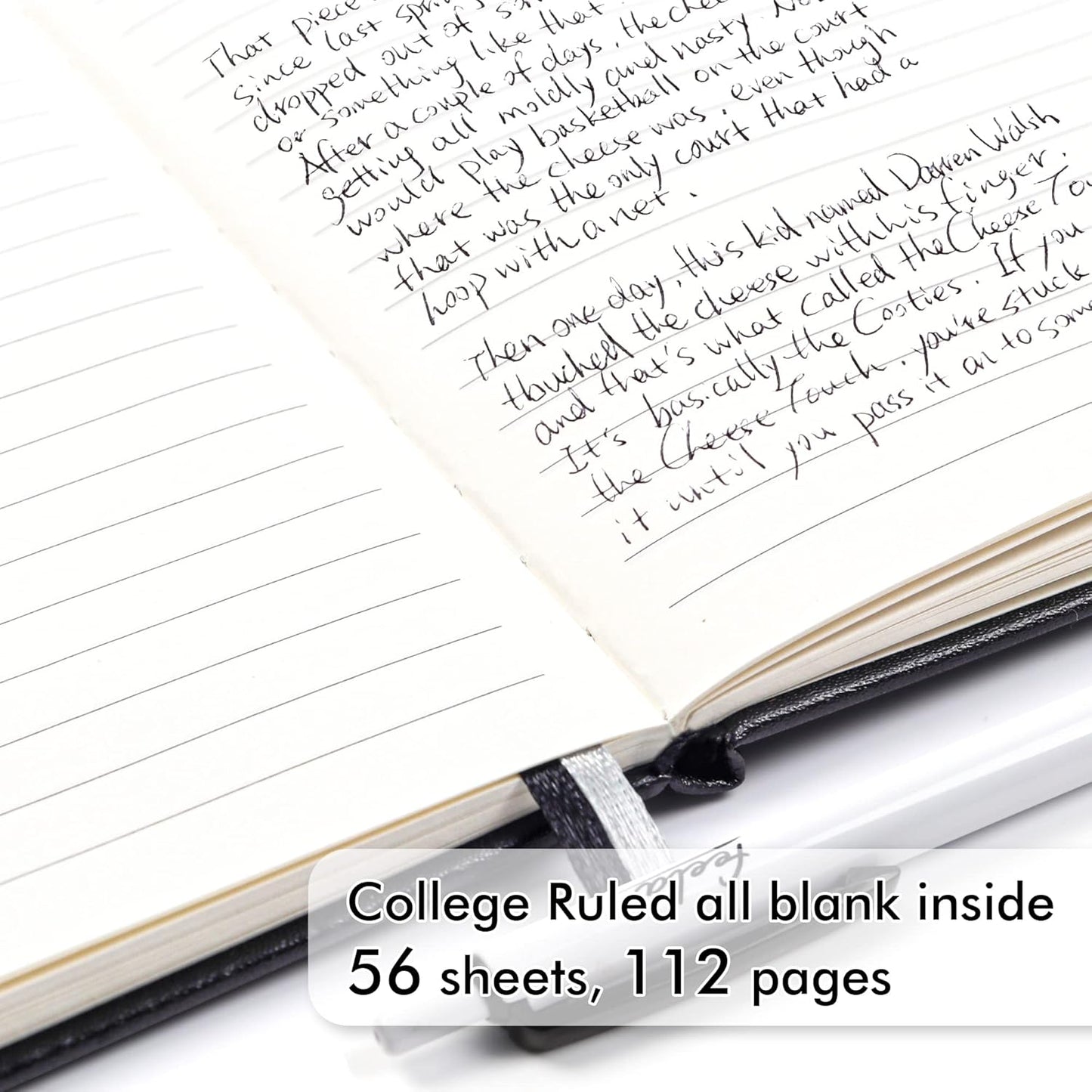 feela 15 Pack Pocket Small Notebooks Bulk, Mini Cute Notepads Hardcover College Ruled Lined Journals with Pen Holder for School Business Memos, with 15 Black Pens, 3.5”x 5.5”, A6, Black