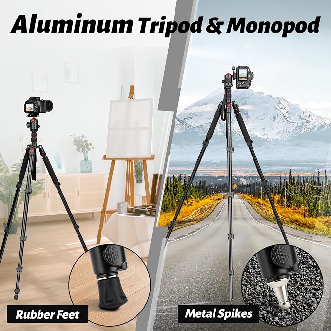 JOILCAN Tripod for Camera, Heavy Duty Travel Tripods for Spotting Scope - Image 6