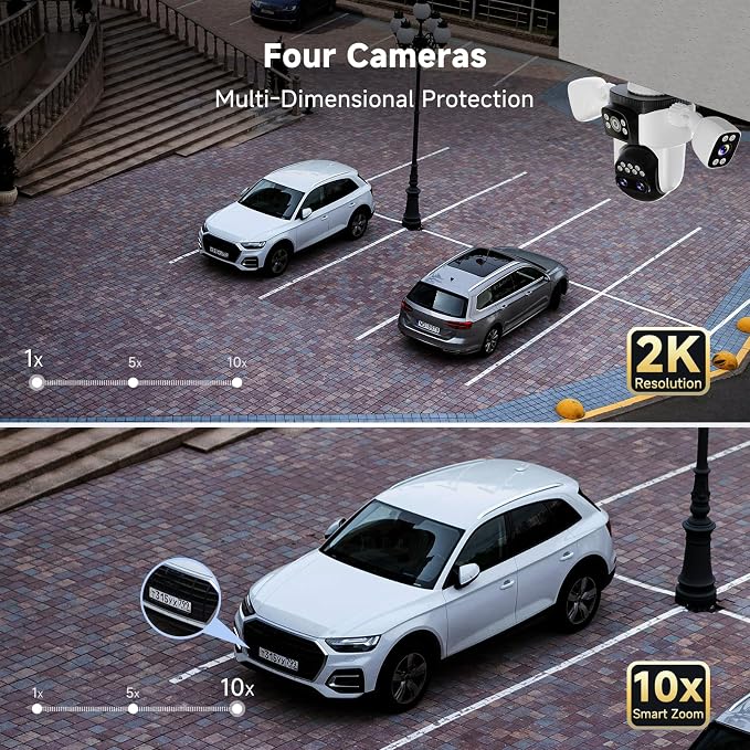 VSTARCAM 4-Lens Security Cameras Wireless Outdoor, 2K 360° PTZ Plug-in Outdoor - Image 4