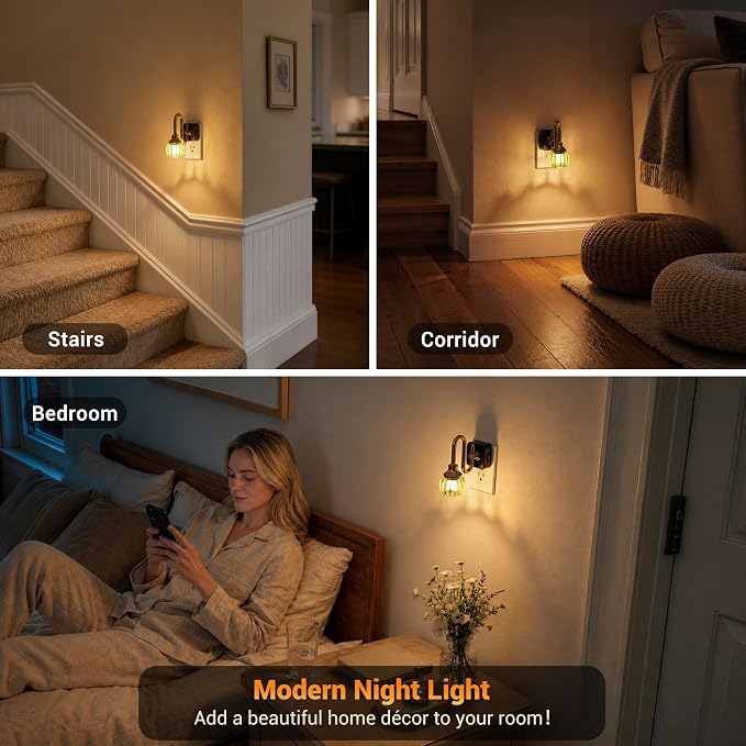 JandCase Night Light, Night Lights Plug into Wall, 0-100 LM Dimmable Nightlights - Image 6