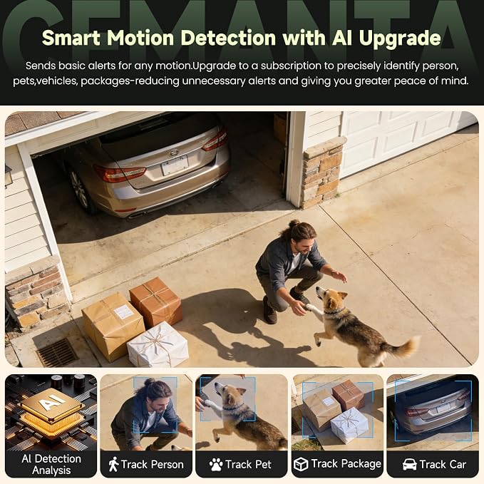 2.5K 4MP Security Camera Wireless Outdoor, Solar Powered WiFi Cameras - Image 8