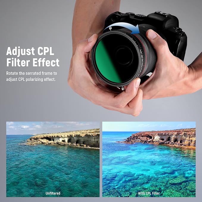 NEEWER 2 in 1 58mm Variable ND Filter ND2–ND32&CPL Filter No X Cross/30 Layer - Image 5