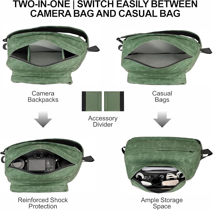 Padwa Lifestyle Green Crossbody Camera Bag - Image 5