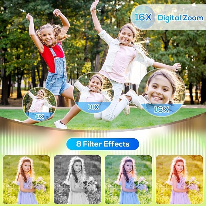 Digital Camera for Kids, 48MP FHD 1080P Point and Shoot Digital Cameras - Image 4